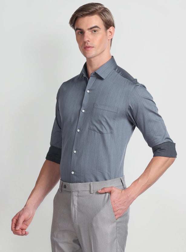 ARROW Men Striped Manhattan Formal Shirt (Slim)