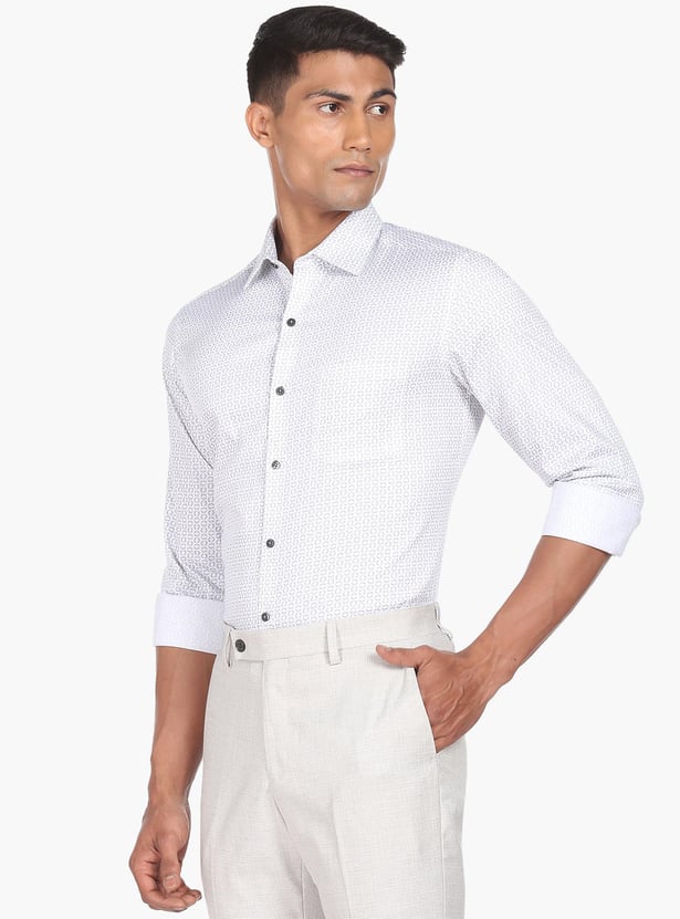 ARROW Men Printed Manhattan Formal Shirt (Slim)