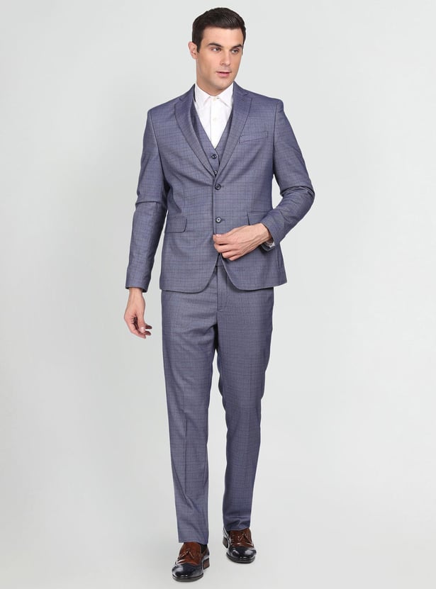 ARROW Men Solid Regular Fit Three Piece Suit