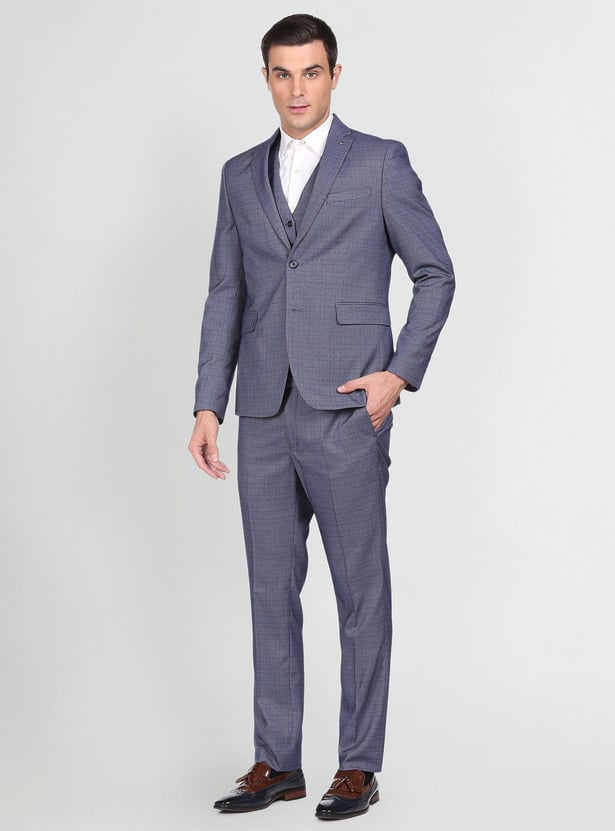 ARROW Men Solid Regular Fit Three Piece Suit