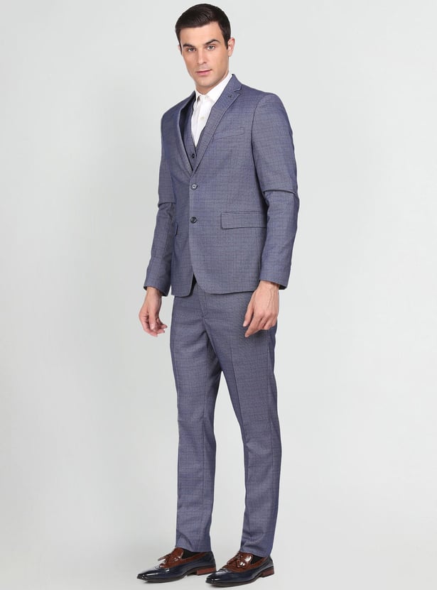 ARROW Men Solid Regular Fit Three Piece Suit