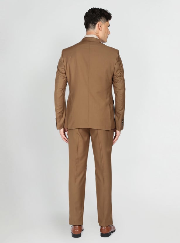 ARROW Men Solid Regular Fit Three Piece Suit