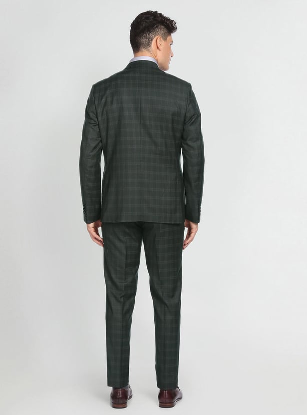 ARROW Men Checked Regular Fit Three-Piece Suit with Reversible Waistcoat