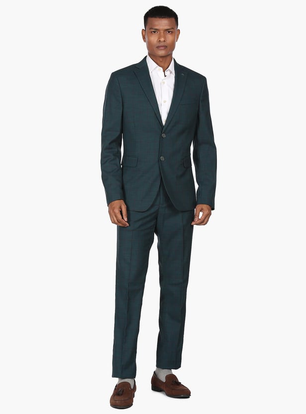 ARROW Men Checked Regular Fit Two-Piece Suit