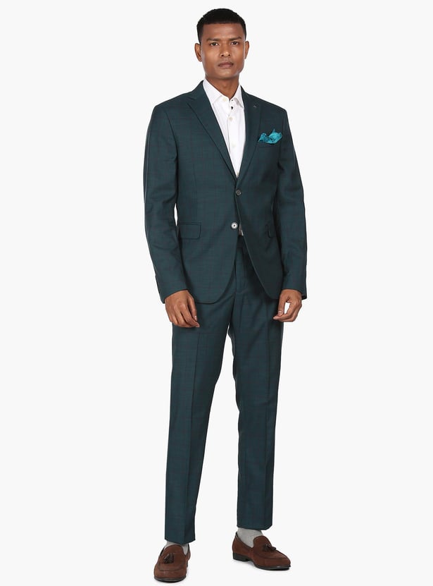 ARROW Men Checked Regular Fit Two-Piece Suit