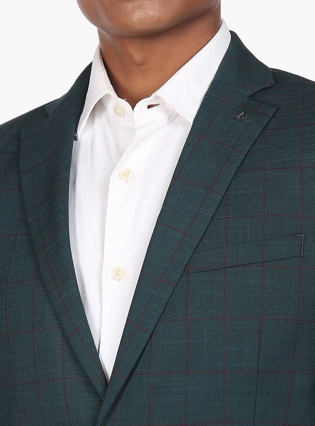 ARROW Men Checked Regular Fit Two-Piece Suit