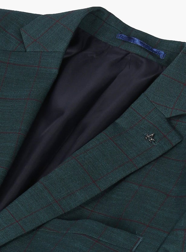 ARROW Men Checked Regular Fit Two-Piece Suit