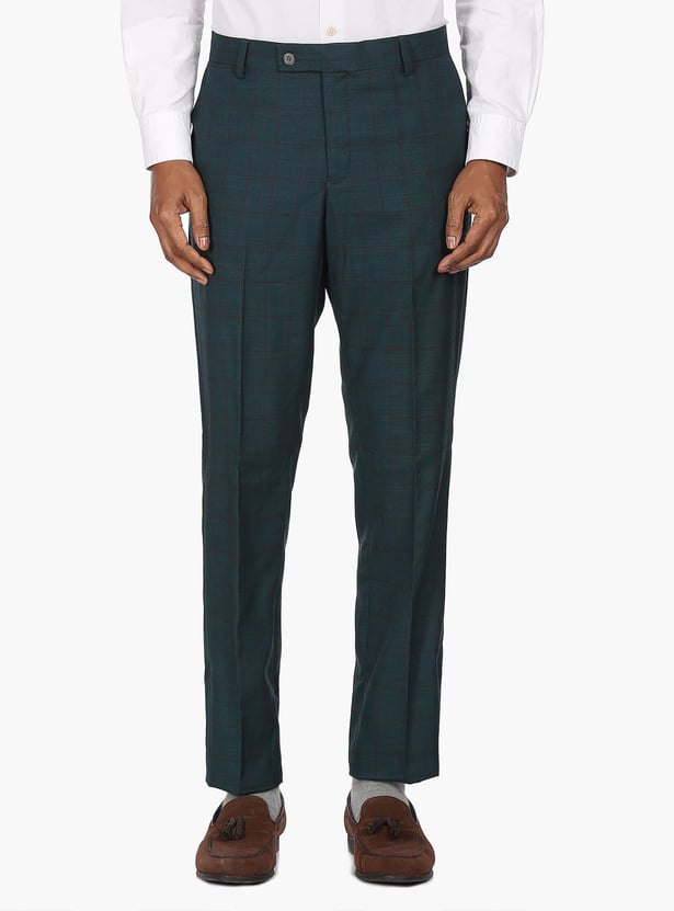ARROW Men Checked Regular Fit Two-Piece Suit
