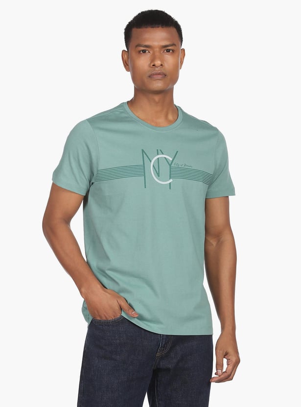ARROW NEW YORK Men Graphic Printed Regular Fit T-shirt