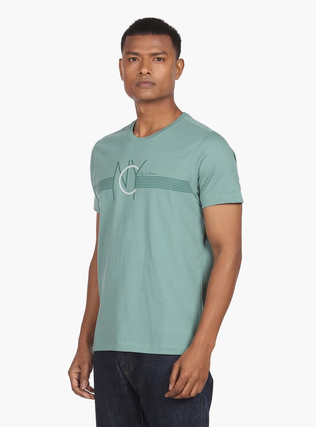 ARROW NEW YORK Men Graphic Printed Regular Fit T-shirt