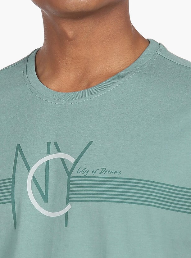 ARROW NEW YORK Men Graphic Printed Regular Fit T-shirt