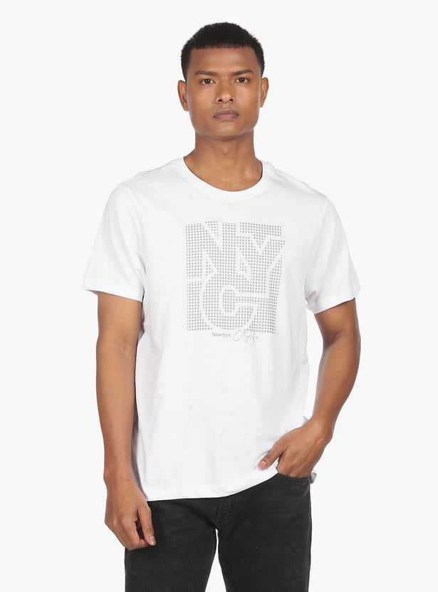 ARROW NEW YORK Men Graphic Printed Regular Fit T-shirt
