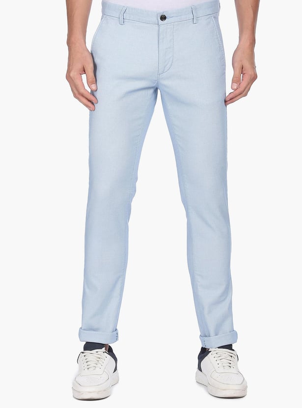 ARROW SPORT Men Solid Bronson Casual Trousers (Slim Fit)
