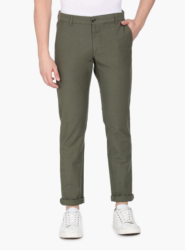ARROW SPORT Men Solid Bronson Casual Trousers (Slim Fit)