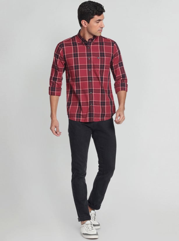 ARROW SPORT Men Tartan Check Manhattan Casual Shirt (Slim Fit)