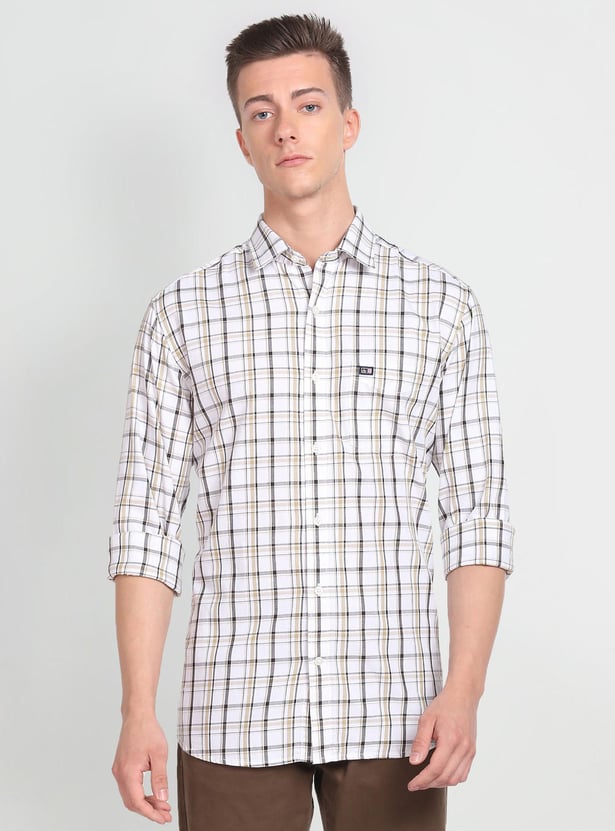 ARROW SPORT Men Checked Manhattan Casual Shirt (Slim)
