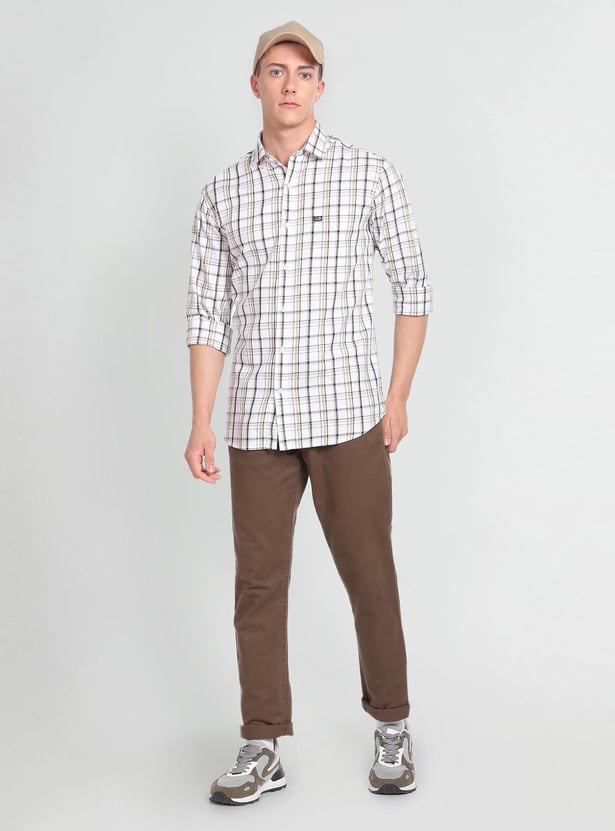 ARROW SPORT Men Checked Manhattan Casual Shirt (Slim)