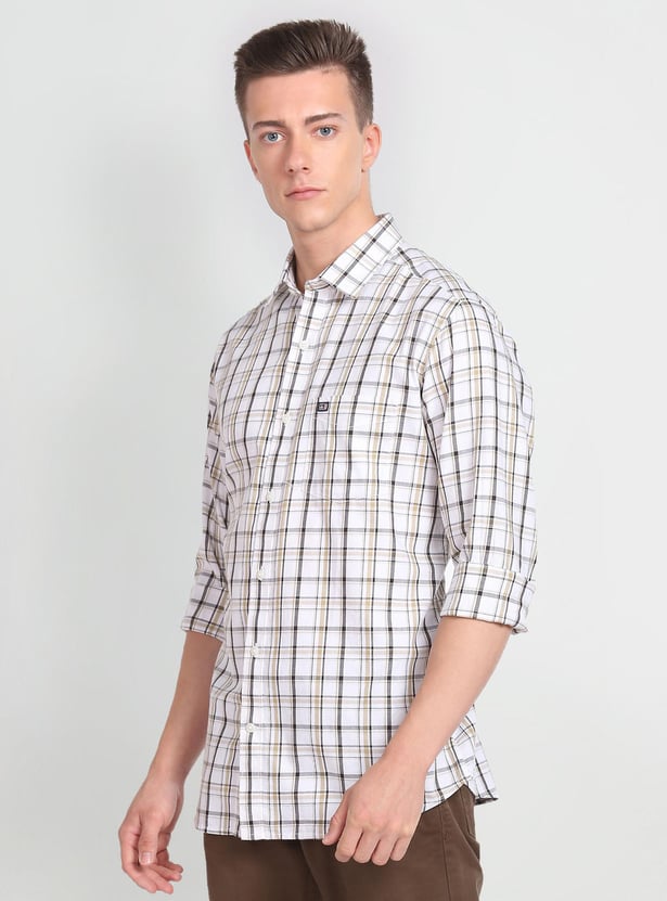 ARROW SPORT Men Checked Manhattan Casual Shirt (Slim)
