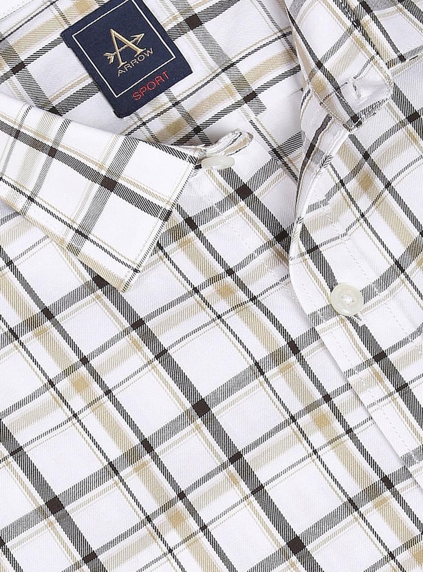ARROW SPORT Men Checked Manhattan Casual Shirt (Slim)