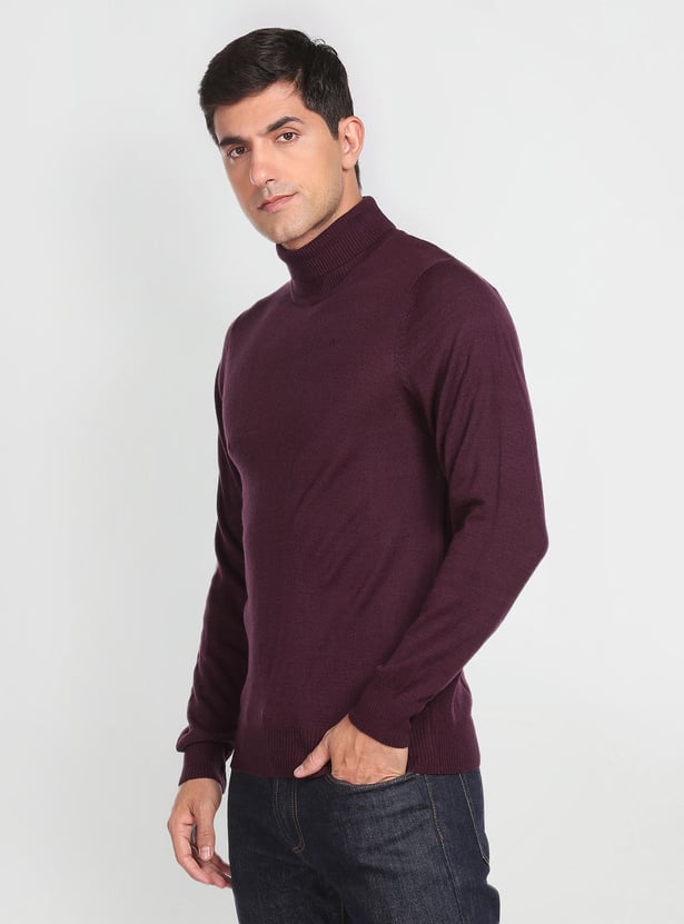 ARROW SPORT Men Solid Turtle Neck Sweater