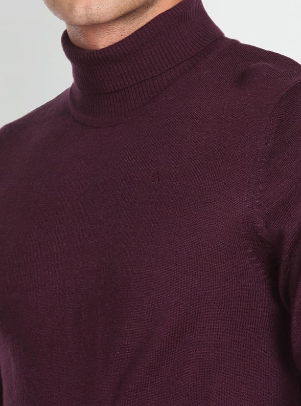 ARROW SPORT Men Solid Turtle Neck Sweater