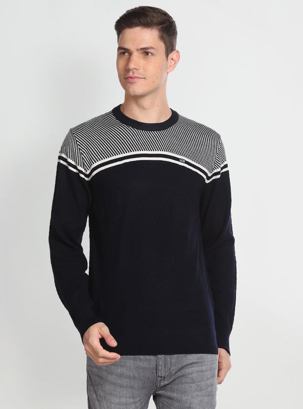 ARROW SPORT Men Patterned Knit Sweater