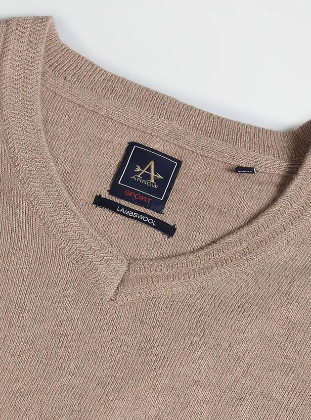 ARROW SPORT Men Solid V-neck Sweater