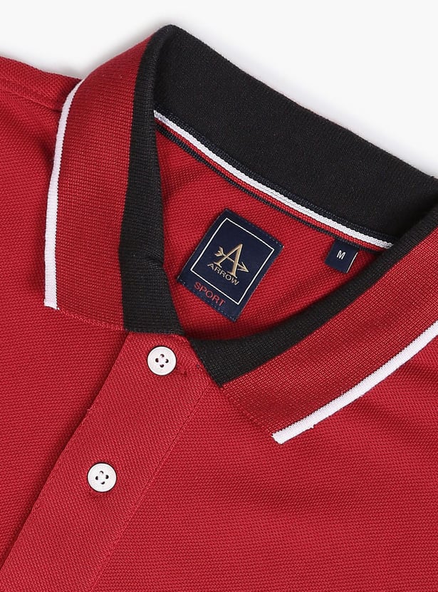ARROW SPORT Men Solid Regular Fit Polo T-shirt