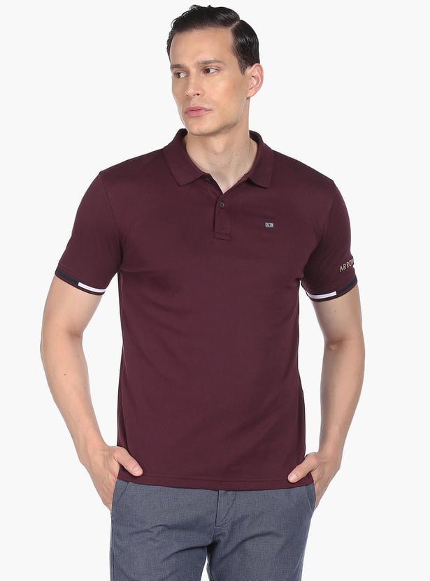 ARROW SPORT Men Solid Regular Fit Polo T-shirt