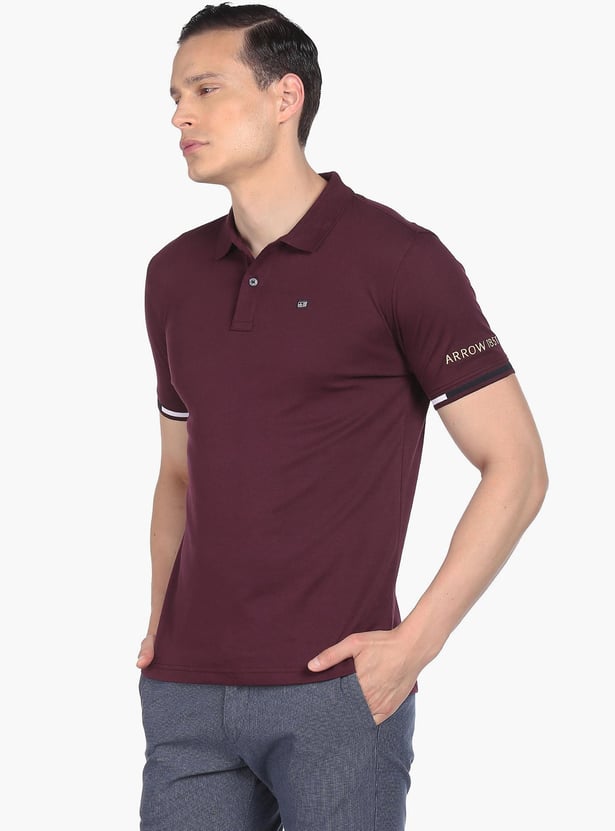 ARROW SPORT Men Solid Regular Fit Polo T-shirt