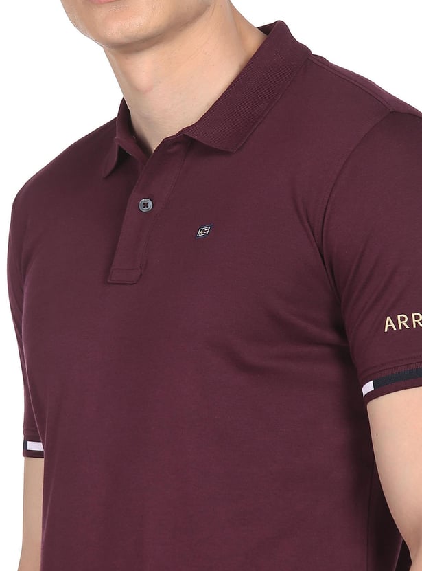 ARROW SPORT Men Solid Regular Fit Polo T-shirt