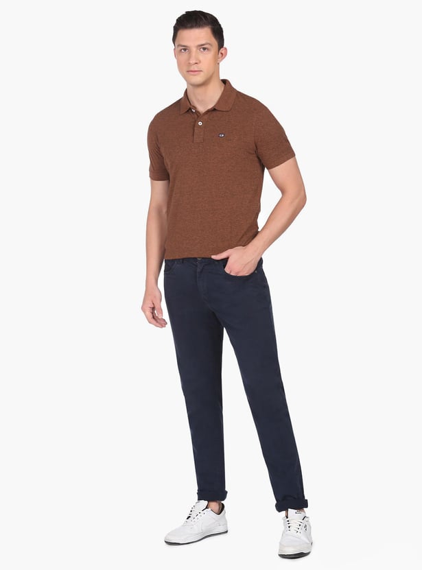 ARROW SPORT Men Heathered Regular Fit Polo T-shirt