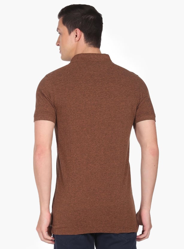 ARROW SPORT Men Heathered Regular Fit Polo T-shirt