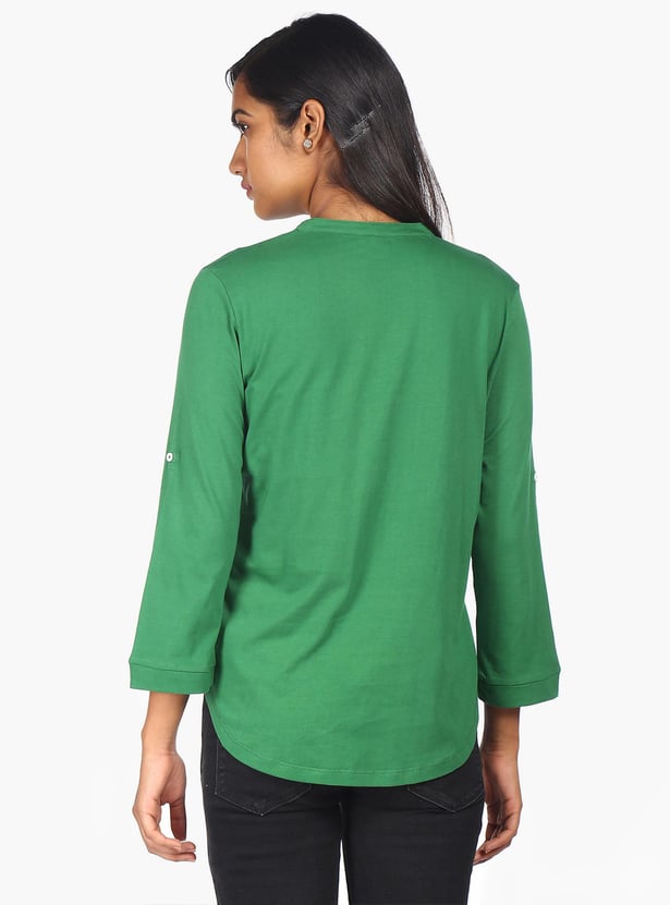 FLYING MACHINE Women Solid Regular Fit T-shirt