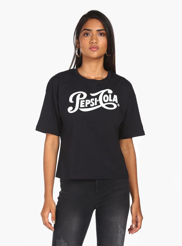 FLYING MACHINE Women Typographic Printed T-Shirt