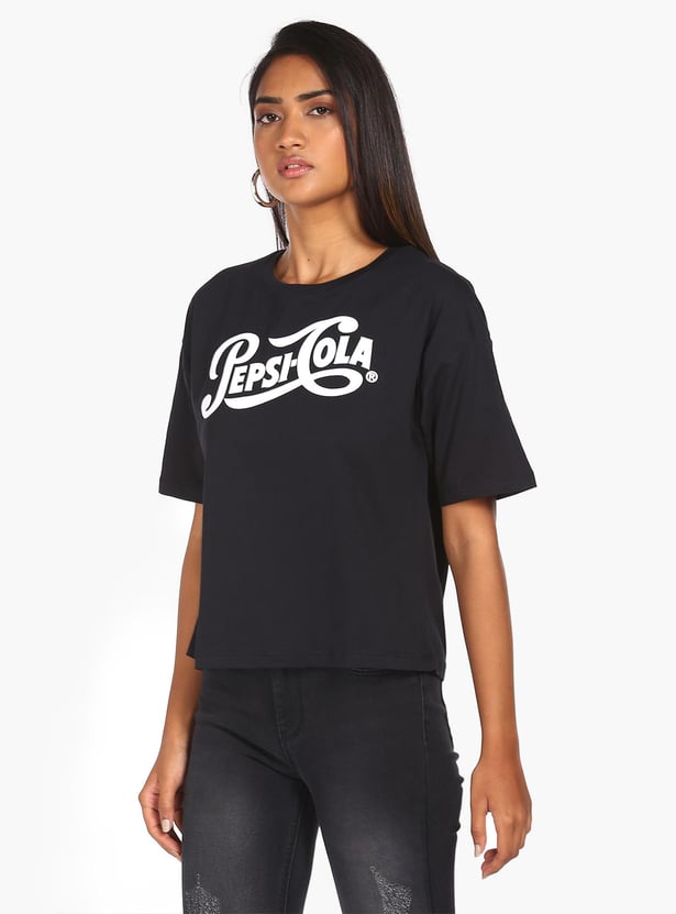 FLYING MACHINE Women Typographic Printed T-Shirt