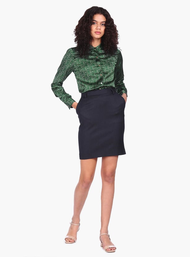 FLYING MACHINE Women Geometric Printed Shirt