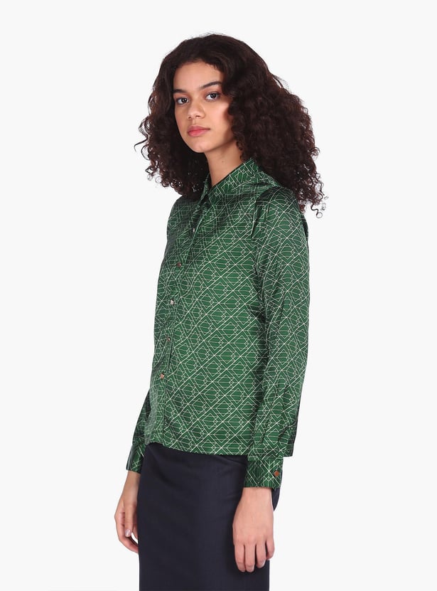 FLYING MACHINE Women Geometric Printed Shirt