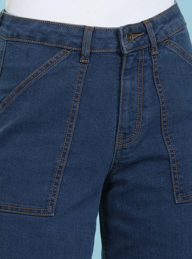 FLYING MACHINE Women Solid Wide Leg Jeans