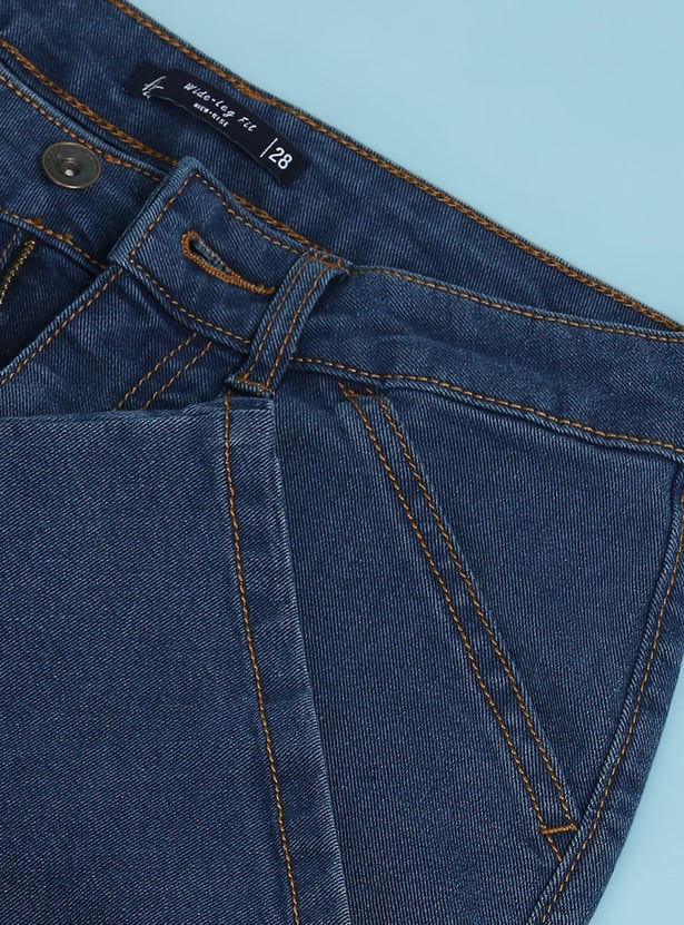 FLYING MACHINE Women Solid Wide Leg Jeans