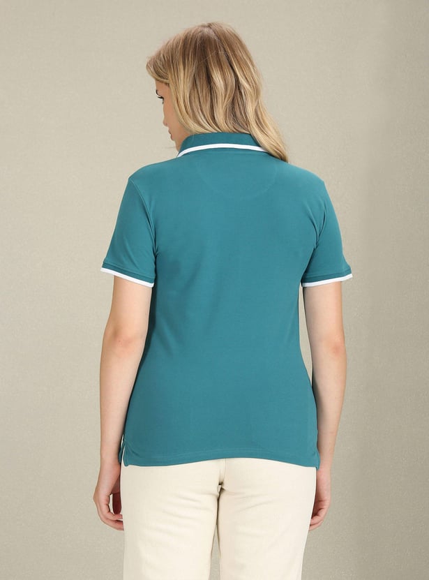 U.S. POLO ASSN. Women Solid Polo T-Shirt