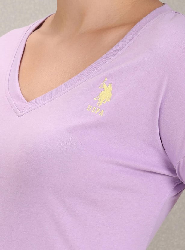 U.S. POLO ASSN. Women V-Neck Cotton Top