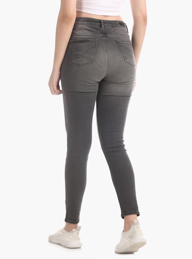 U.S. POLO ASSN. Skinny Fit Stonewash Distressed Jeans