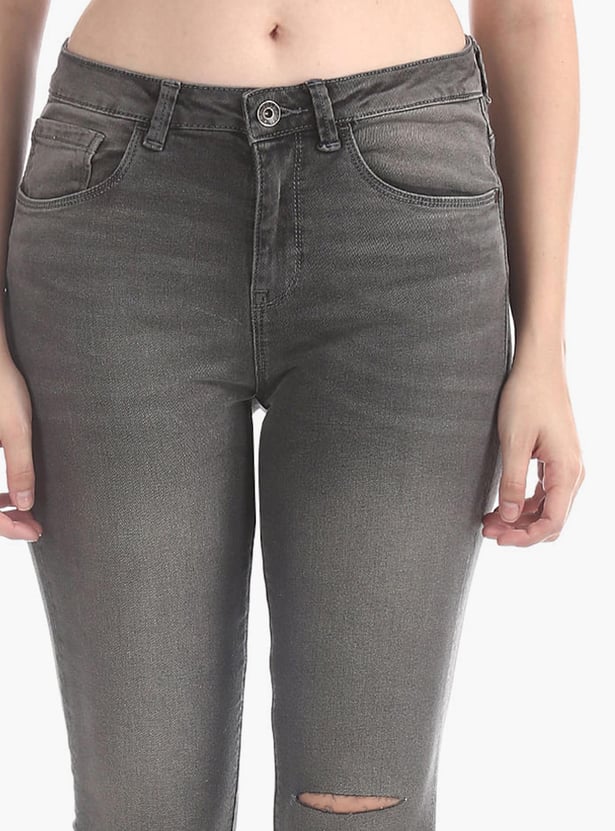 U.S. POLO ASSN. Skinny Fit Stonewash Distressed Jeans