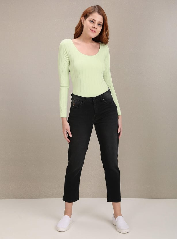 U.S. POLO ASSN. Straight Fit Cropped Jeans