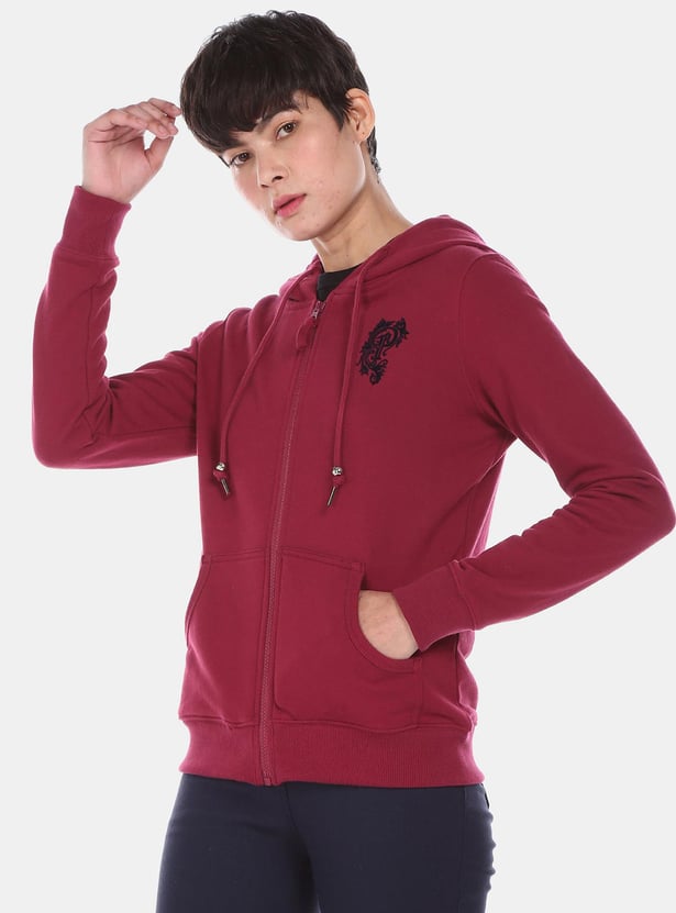 U.S. POLO ASSN. Women Solid Hooded Sweatshirt