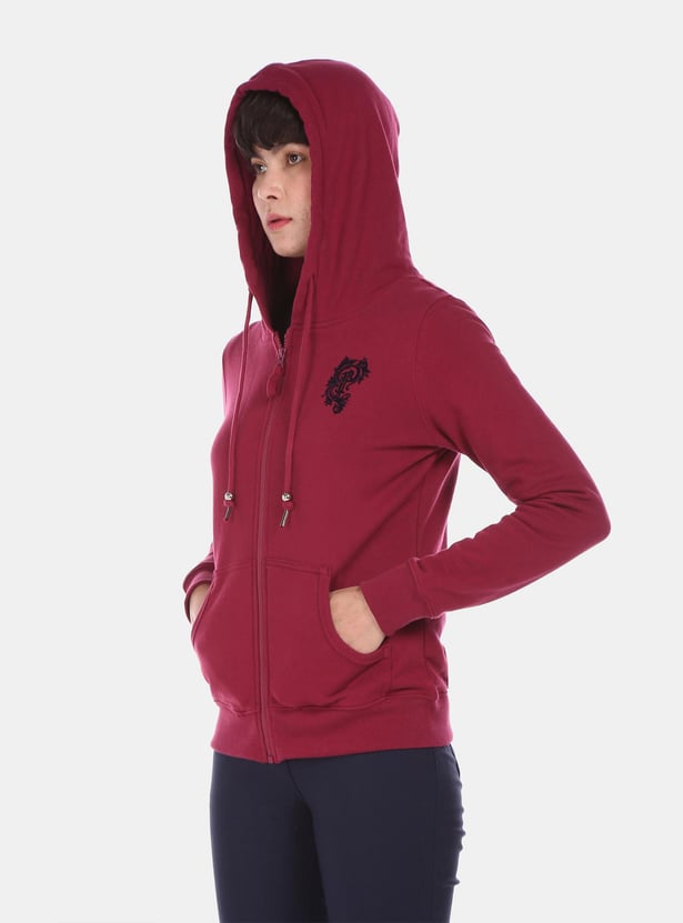 U.S. POLO ASSN. Women Solid Hooded Sweatshirt