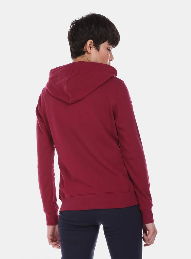 U.S. POLO ASSN. Women Solid Hooded Sweatshirt
