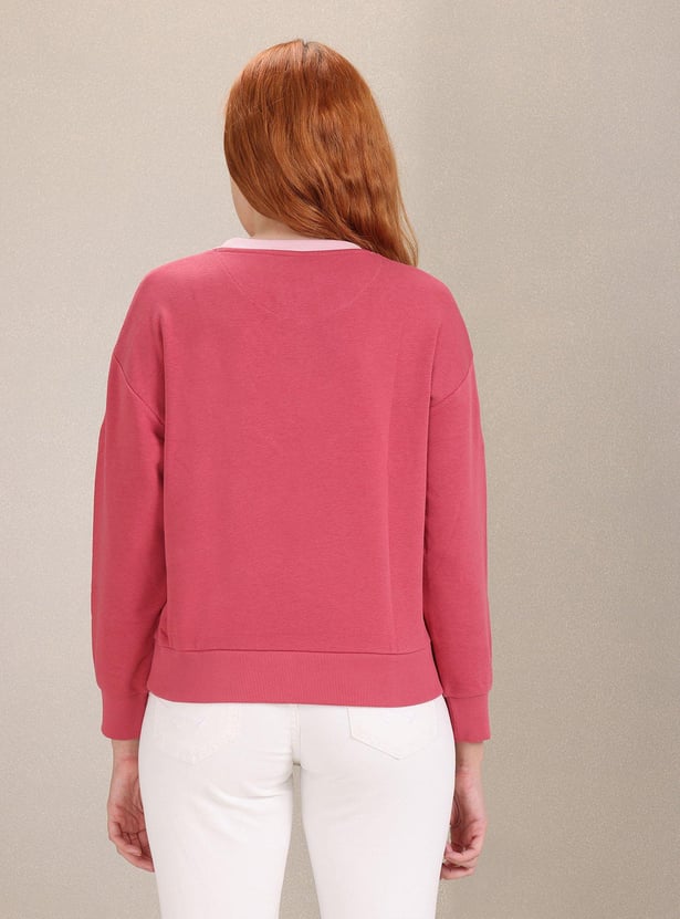 U.S. POLO ASSN. Women Colourblocked Sweatshirt