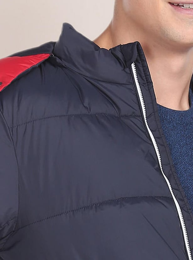 U.S. POLO ASSN. Men Solid Hooded Padded Jacket